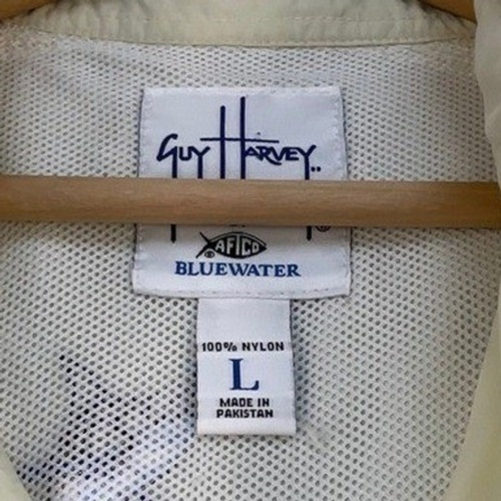 Aftco Guy Harvey Bluewater Men L Vented Fishing Shirt PFG style Tan Gorpcore - Picture 6 of 7